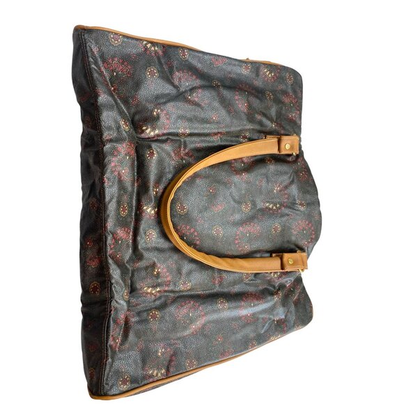 Vintage Avon Paisley Print Tote Bag & Matching Clutch With Tan Faux Leather Acce - Picture 2 of 10